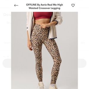 Aerie Leopard Print High Waisted Jeans